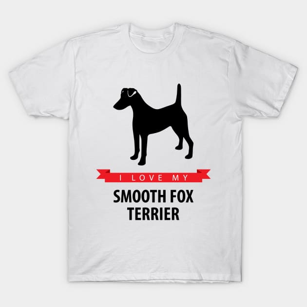 I Love My Smooth Fox Terrier T-Shirt by millersye